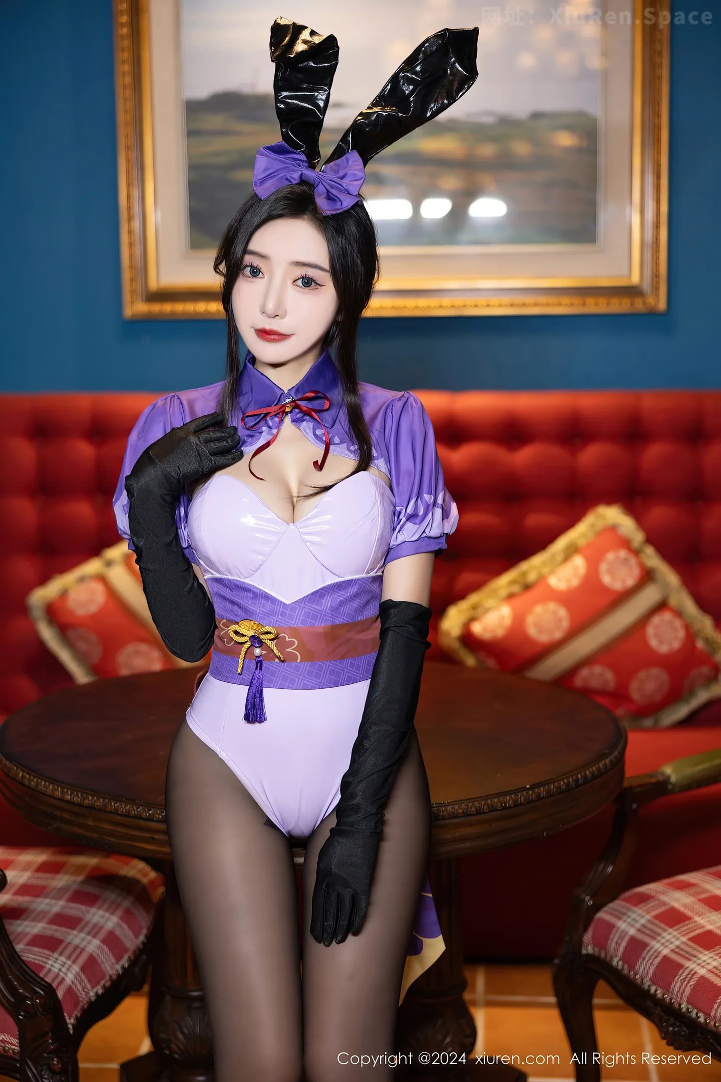 图片[2]-[XiuRen秀人网]VOL.8562 女神王馨瑶yanni性感紫色内衣配超薄黑丝秀完美身材迷人诱惑写真81P-秀人网官方网站